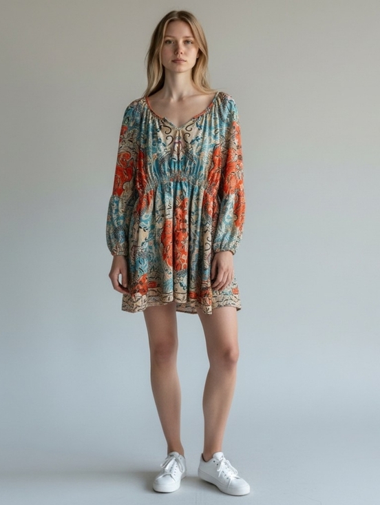 Dresses & Skirts - Bohemian | MultiColor | Stretchy Loose Fitting | Casual Maxi Dress